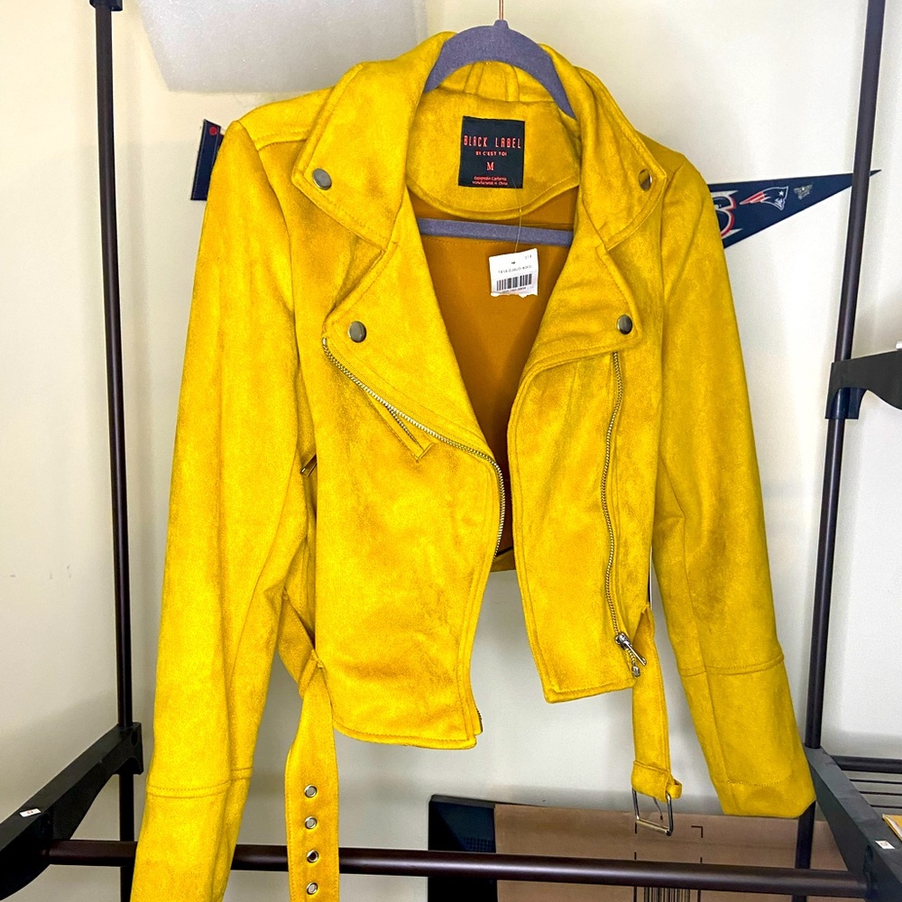 Suede Moto Jacket Black Label by C’est Toi